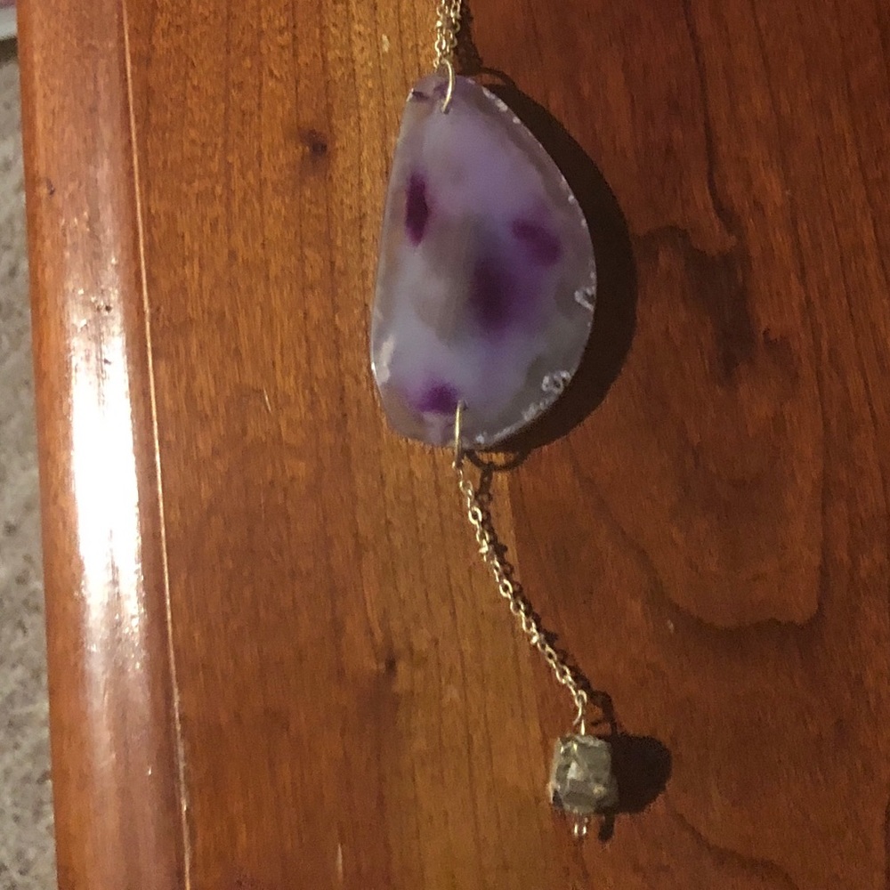 Long purple necklace